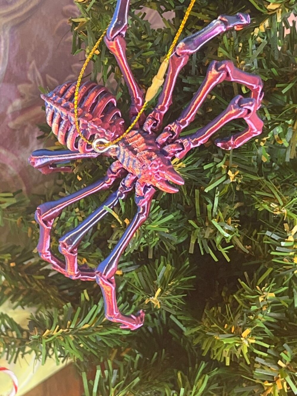 Purple & Blue Tarantula Spider Christmas Tree Ornaments Unusual Christmas Sb - Picture 4 of 8